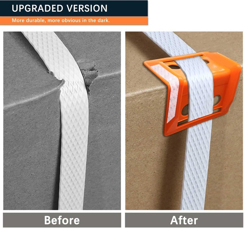 SALUINOKI Flatbed Edge Corner Protector Holder (24 Pack) Ratchet Strap Protector Heavy Duty Cargos Protector Flatbed Equipment for Shipping Cargo Protection - Image 4